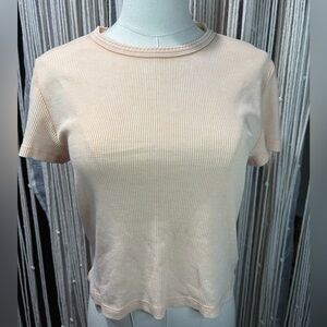 NWT Aerie peach waffle shirt